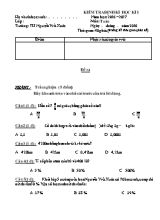 Đề kiểm tra định kì học kì I Toán, Tiếng việt lớp 5 - Năm học 2016-2017 - Trường Tiểu học Nguyễn Viết Xuân
